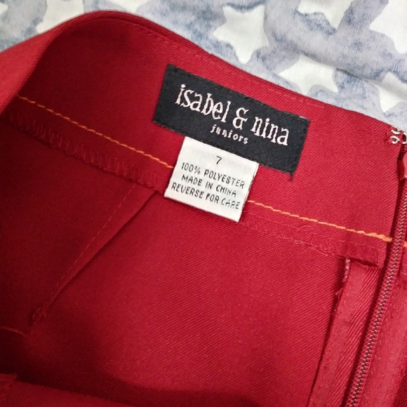 Isabel & Nina Red Mini Skirt - Picture 2 of 6